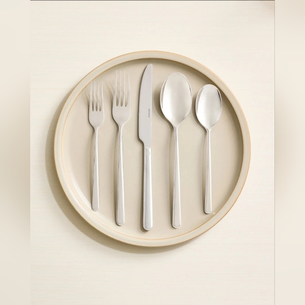 NEW! Quince- Sambonet Gia Minimalist 40 Piece Stainless Steel Flatware Set! (9) - Picture 3 of 12
